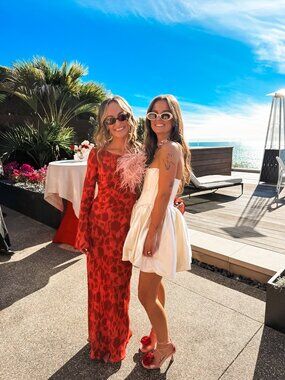 Realisation Par Gia Dress Havana XS Red Silk Floral Maxi